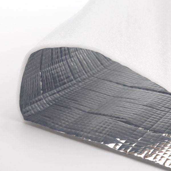 الأقمشة ``ورقة العزل الحراري من الألومنيوم قماش مقطوع حوالي 50 سم × 50 سم سمك 0.3 سم C-AS61136-30''