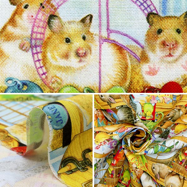 【数量5から】 生地 『インクジェットプリント アニマル 17174-195』 USAコットン