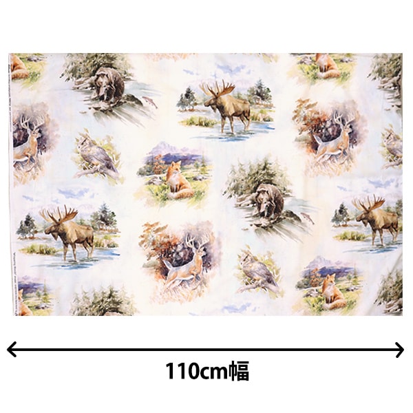 【数量5から】 生地 『インクジェットプリント ナチュラル S4840-20』 USAコットン