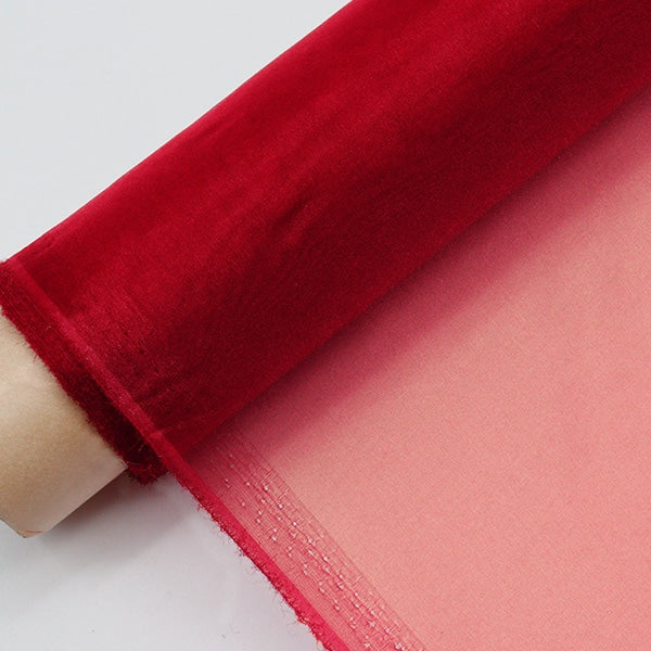 【数量5から】 生地 『MONO-CHFFON(モノシフォン) 赤 FW400-037』