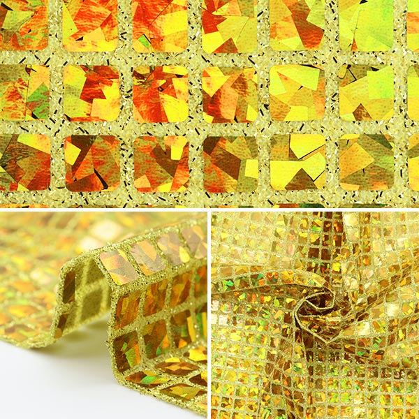 【数量5から】 生地 『エクスプロージョンスパン イエロー×ゴールド 820-9』