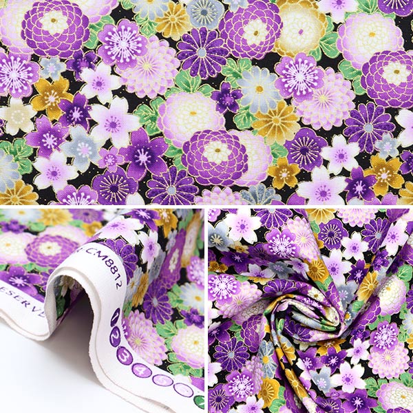 【数量5から】 生地 『USAコットン マジェスティック 花柄 FLEUR-CM8812』