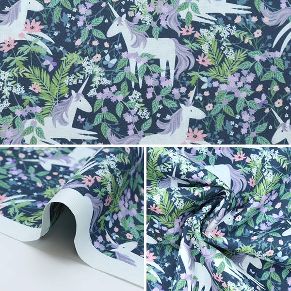 【数量5から】 生地 『USAコットン リトル・ビット・オブ・マジック ユニコーン柄 UNICORN-CD886』