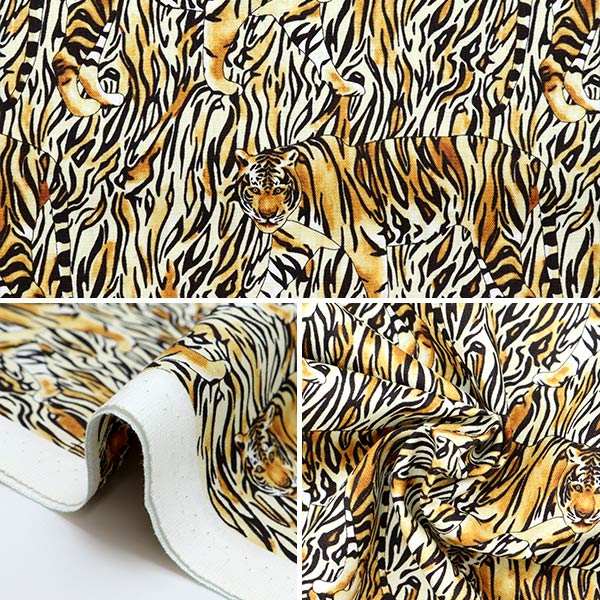 【数量5から】 生地 『USAコットン ワイルド・カモ トラ柄 WILD-C8908』