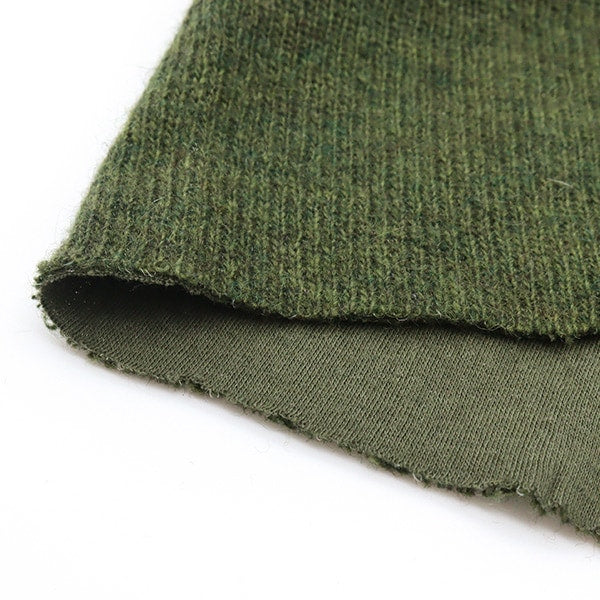 【数量5から】 生地 『W/NyWフェイスジャージー グリーン×グリーン YG11044-9』