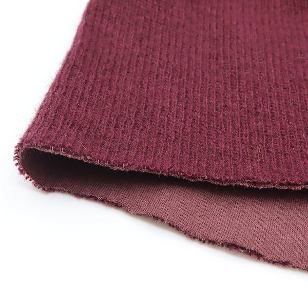 【数量5から】 生地 『W/NyWフェイスジャージー ワイン×ワイン YG11044-10』