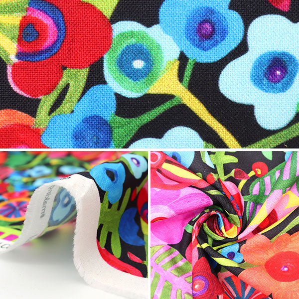 【数量5から】 生地 『USAコットン ボールド・アンド・カラフル DDC10121-BLAC』