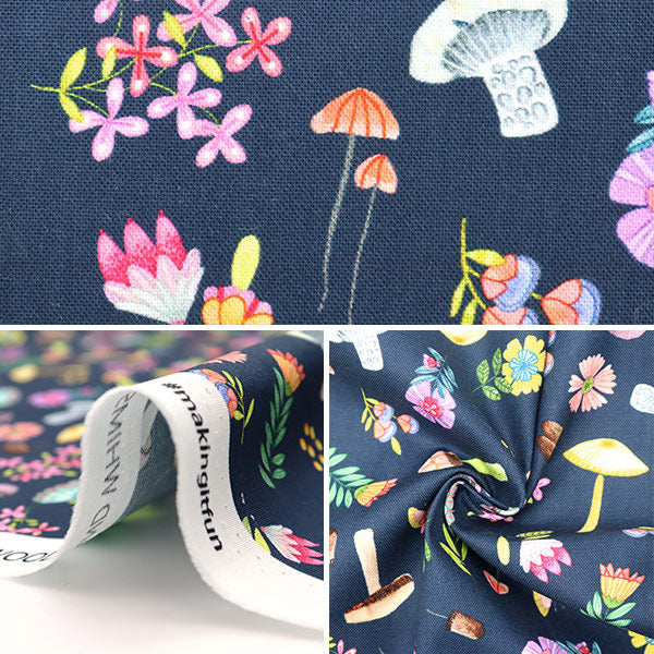 【数量5から】 生地 『USAコットン ウッドランド・ウィムジー DDC9770-NAVYD』