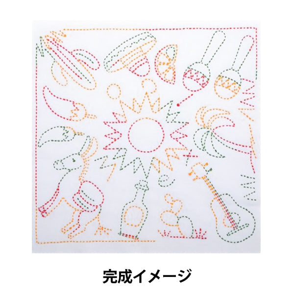 Embroidery kit "Hand-sewn flower Fukin kit SASHIKO WORLD MEXICO Amigo KSW-022" TULIP Tulip