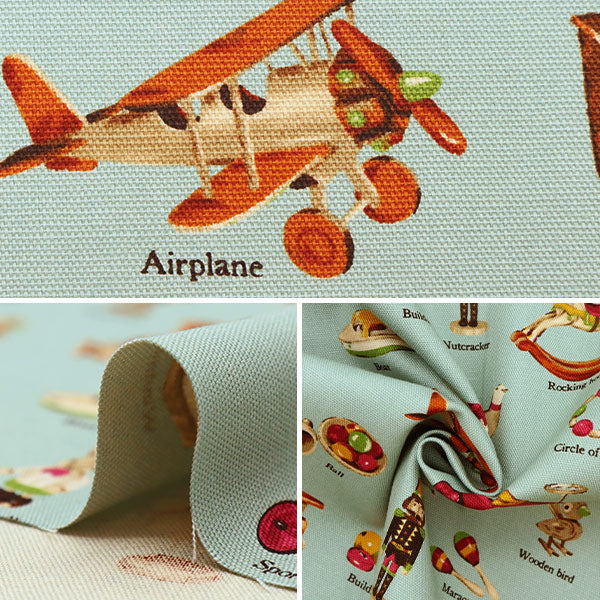 【数量5から】 生地 『オックス おもちゃ ブルー 99107-2D』