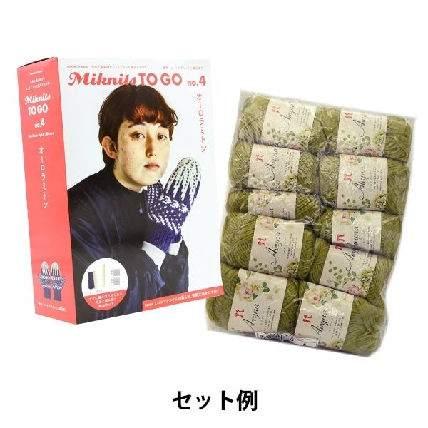 Knitting kit "MIKNITS TO GO Auroramiton + Airina 10 balls"