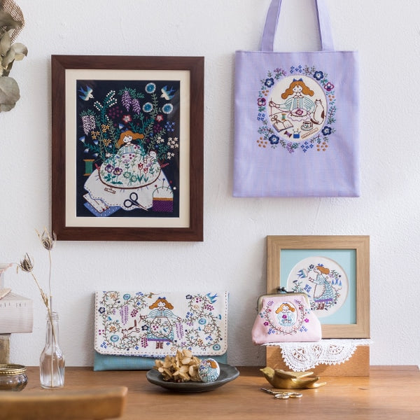 Embroidery kit "Hana and My Story Mini Tote 542116" Lecien Lecien COSMO Cosmo