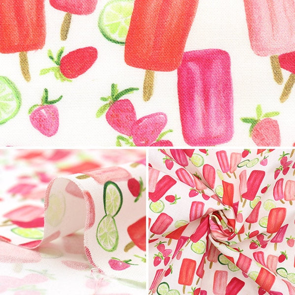 【数量5から】 生地 『USAコットン ポップシクル DCWR1786-WHIT』