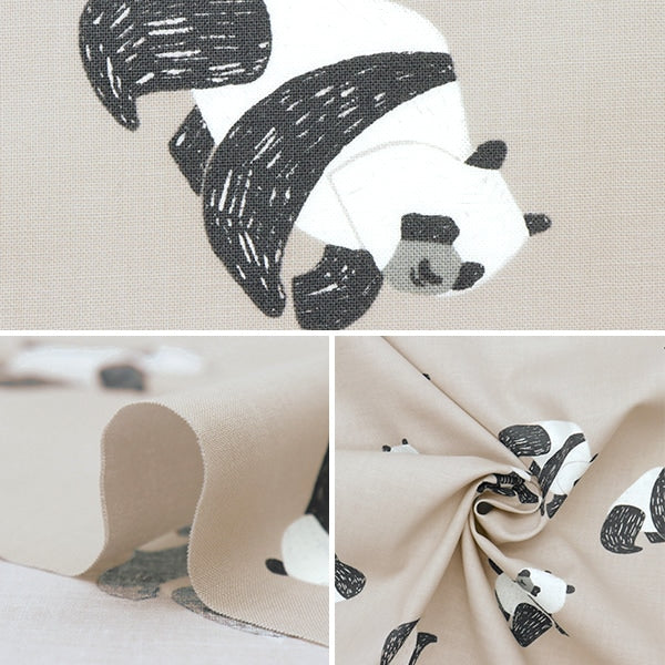 【数量5から】 生地 『USAコットン パンダ SRR1682-FOG』