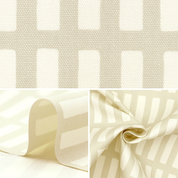 【数量5から】 生地 『フレンチオックス 格子 ミルクティ 38074-1A』