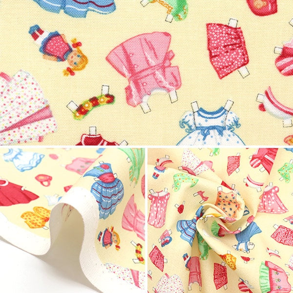 【数量5から】 生地 『USAコットン トスド・ドール・ドレスィズ C8837-YELLOW』