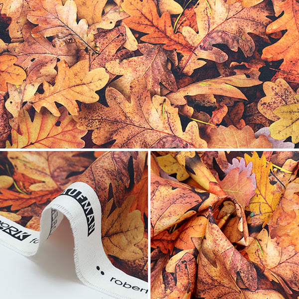 【数量5から】 生地 『USAコットン イマジニングズ オータム(落ち葉柄) 20911-191』