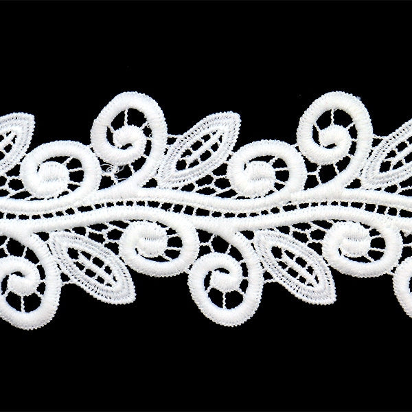 【数量5から】 レースリボンテープ 『レース 白 約6.5cm幅 ISY-6-21-171』