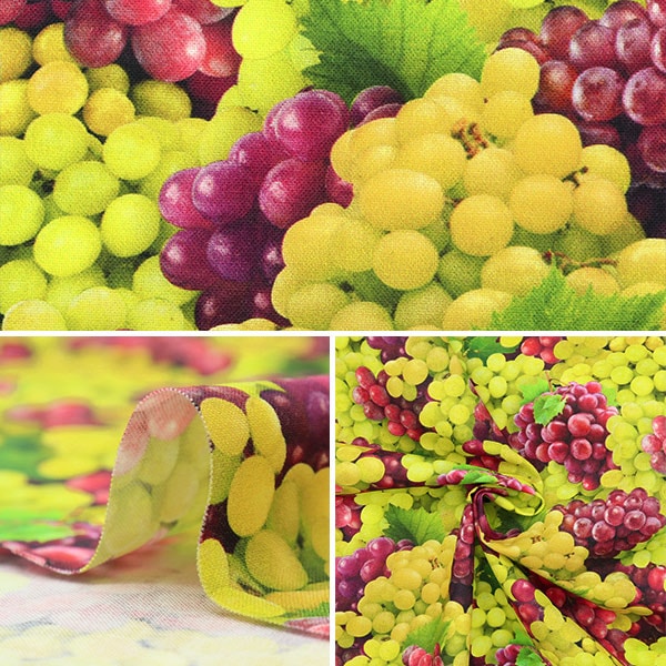 【数量5から】 生地 『USAコットン フード・フェスティバル ブドウ柄 579-MULTI』