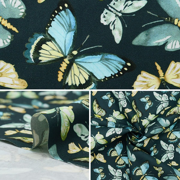 【数量5から】 生地 『USAコットン バタフライ DCJ2150-SLATE』