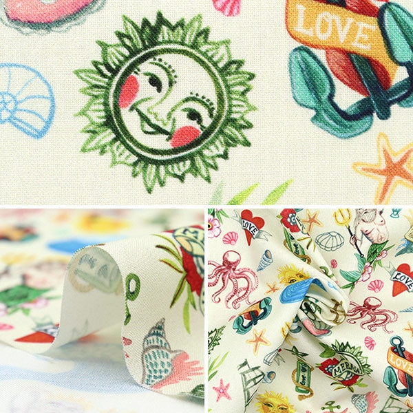 【数量5から】 生地 『USAコットン シータトゥ DMB2140-CREAM』