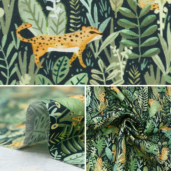 【数量5から】 生地 『USAコットン dearSTELLA ジャングルラ DCJ2142-MULTI』