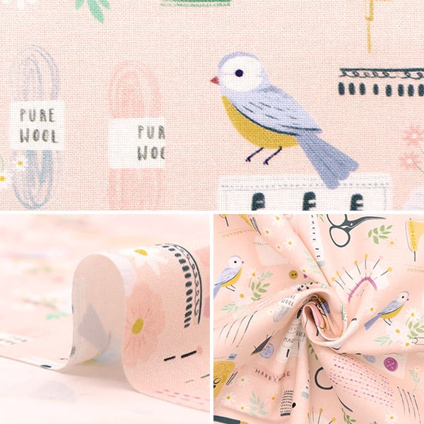 【数量5から】 生地 『USAコットン dearSTELLA SEW D2184-APRICOT』