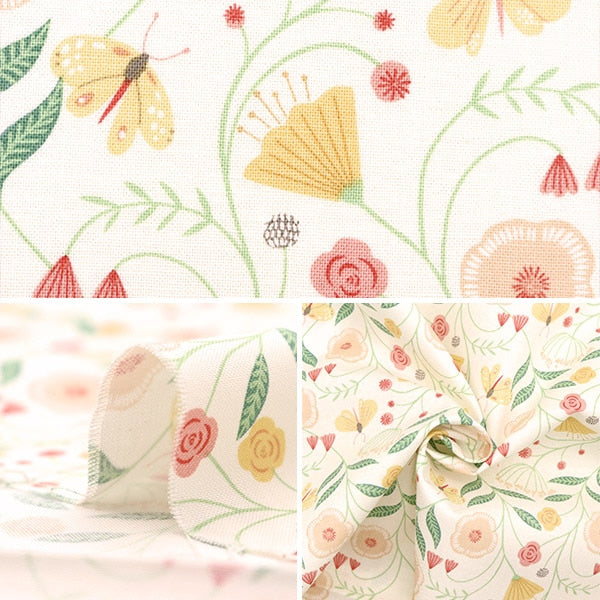 【数量5から】 生地 『USAコットン dearSTELLA YOU GROW GIRL 1868-CREAM』