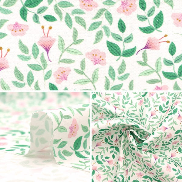 【数量5から】 生地 『USAコットン dearSTELLA OCEAN FLORAL D2096-WHITE』