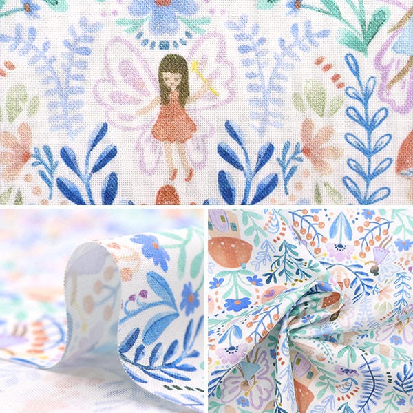 【数量5から】 生地 『USAコットン dearSTELLA FAIRY LAND DCJ2084-WHITE』