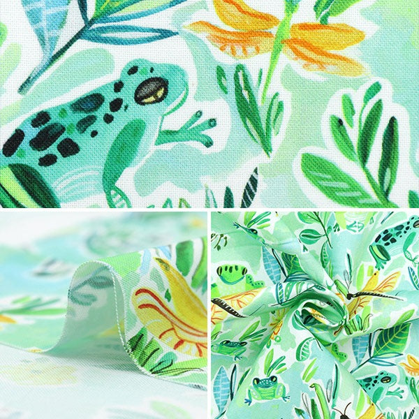 【数量5から】 生地 『USAコットン dearSTELLA FROGS DJL2116-MULTI』