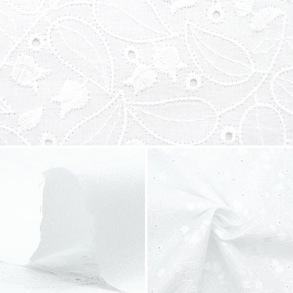 【数量5から】 生地 『綿レース ホワイト N0742112-1』