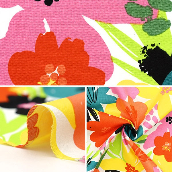 【数量5から】 生地 『USAコットン ALEXANDER HENRY Bouquet ピンク 8939-A』