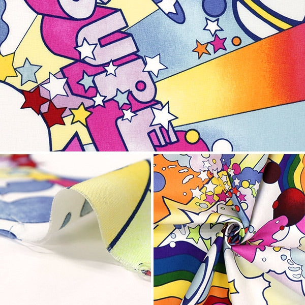 【数量5から】 生地 『USAコットン ALEXANDER HENRY SuperStar マルチ 8941-A』