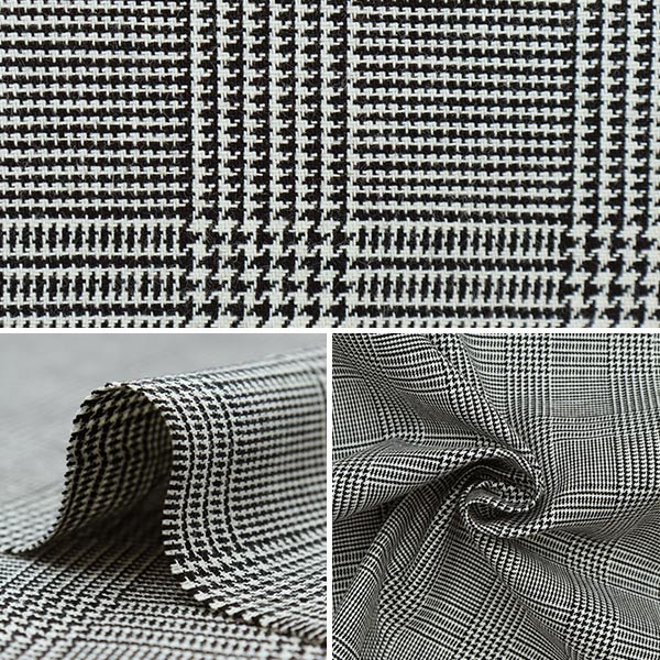 【数量5から】 生地『ベーシックチェック グレンチェック YZW001』