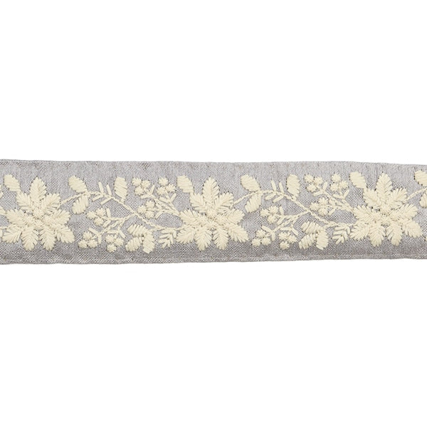 【数量5から】 手芸ブレード 『2022 インド刺繍ブレード グレー 43432E』