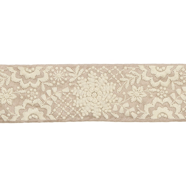 【数量5から】 手芸ブレード 『2022 インド刺繍ブレード チャコールグレー 43731L』