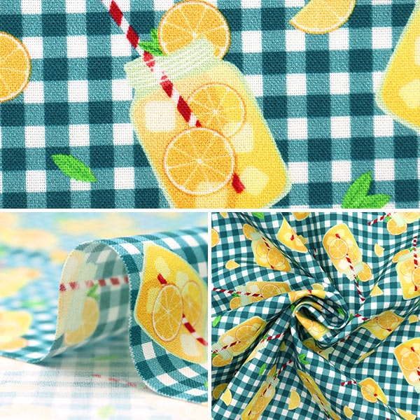 【数量5から】 生地 『USAコットン レモネード・プリーズ DCX10539-BLUE-D』