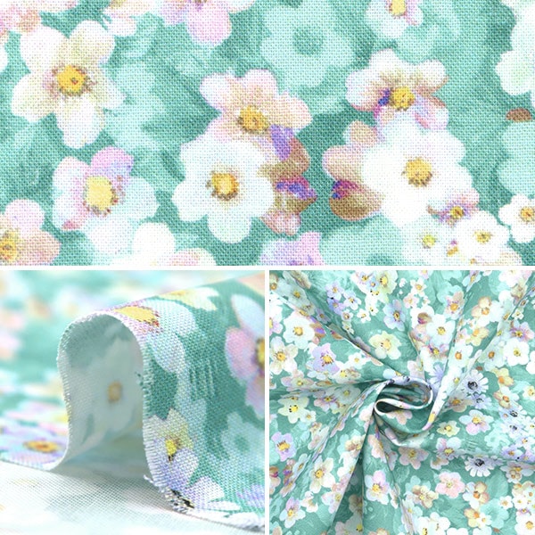 【数量5から】 生地 『USAコットン フラワーベッド RJ2905-TE2D』