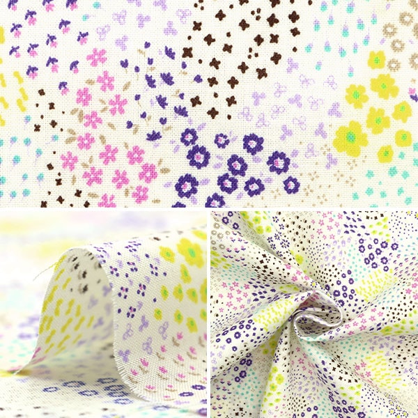 【数量5から】 生地 『スケアプリント 小花柄 オフホワイト SO-54000-1A』