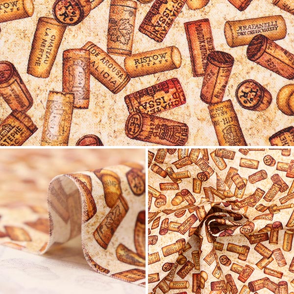 【数量5から】 生地 『USAコットン ワインコルク 28788-A』