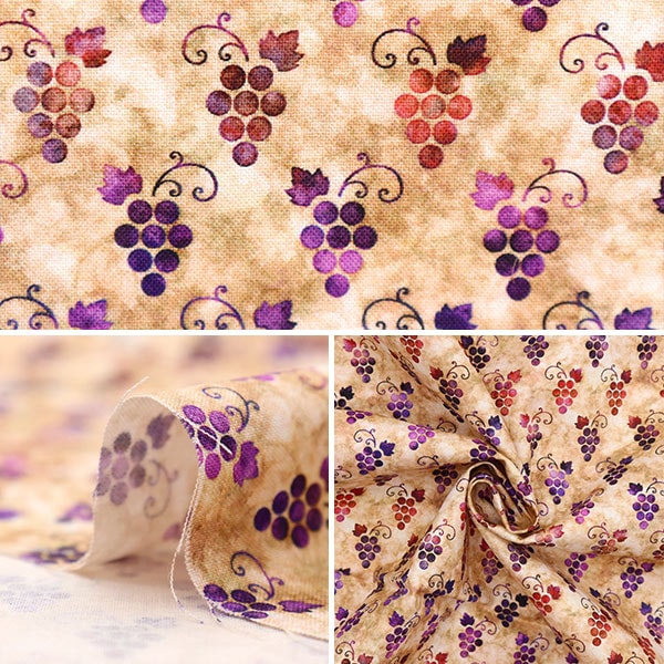 【数量5から】 生地 『USAコットン 葡萄 28789-A』