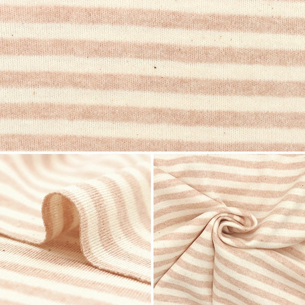 【数量5から】 生地 『オーガニックコットン スムース ボーダー柄 R-0529-SB1』