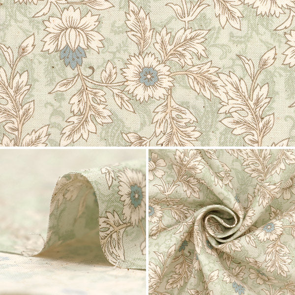 【数量5から】 生地 『スケア ハナサラサ ミント 83039-1-2』