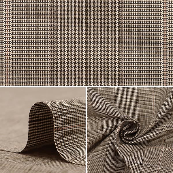 【数量5から】 生地 『TRタータン しなやか起毛チェック ブラウン TRC8000-18』