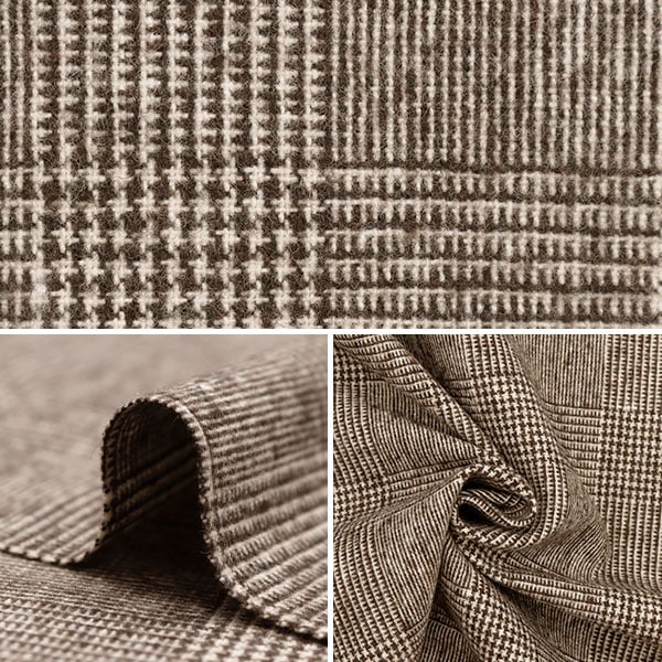 【数量5から】 生地 『ウールブレンド やわらか風合いウォッシャブル グレンブラウン WPC4311-01BR』