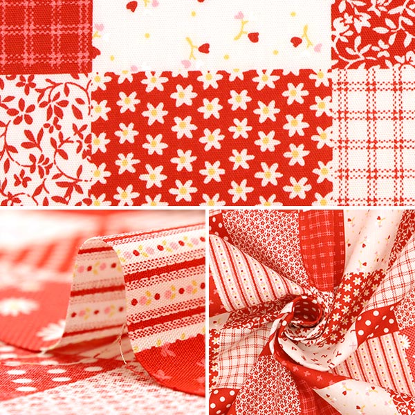 【数量5から】 生地 『ホーミーコレクション スケア パッチワーク DH11880S-E』