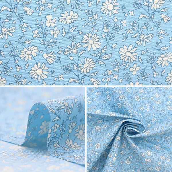 【数量5から】 生地 『ポプリン ホーミーコレクション 単色花 DH10061S-B』