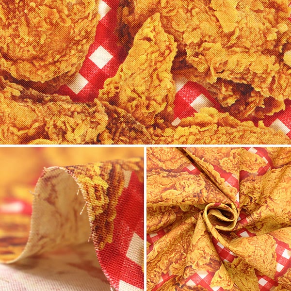 【数量5から】 生地 『USAコットン フライドチキン 21536-16』