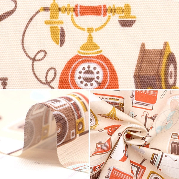 【数量5から】 生地 『オックス 昭和レトロ ナニコレシリーズ NNF-14OWOR』 KIYOHARA 清原